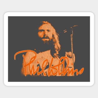 Phil Collins Singing Fan Art Orange Sticker